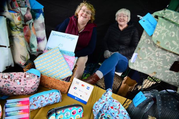 Chard & Ilminster News: Pauline Allan and Julie Stapleton from Somerset Bags.
