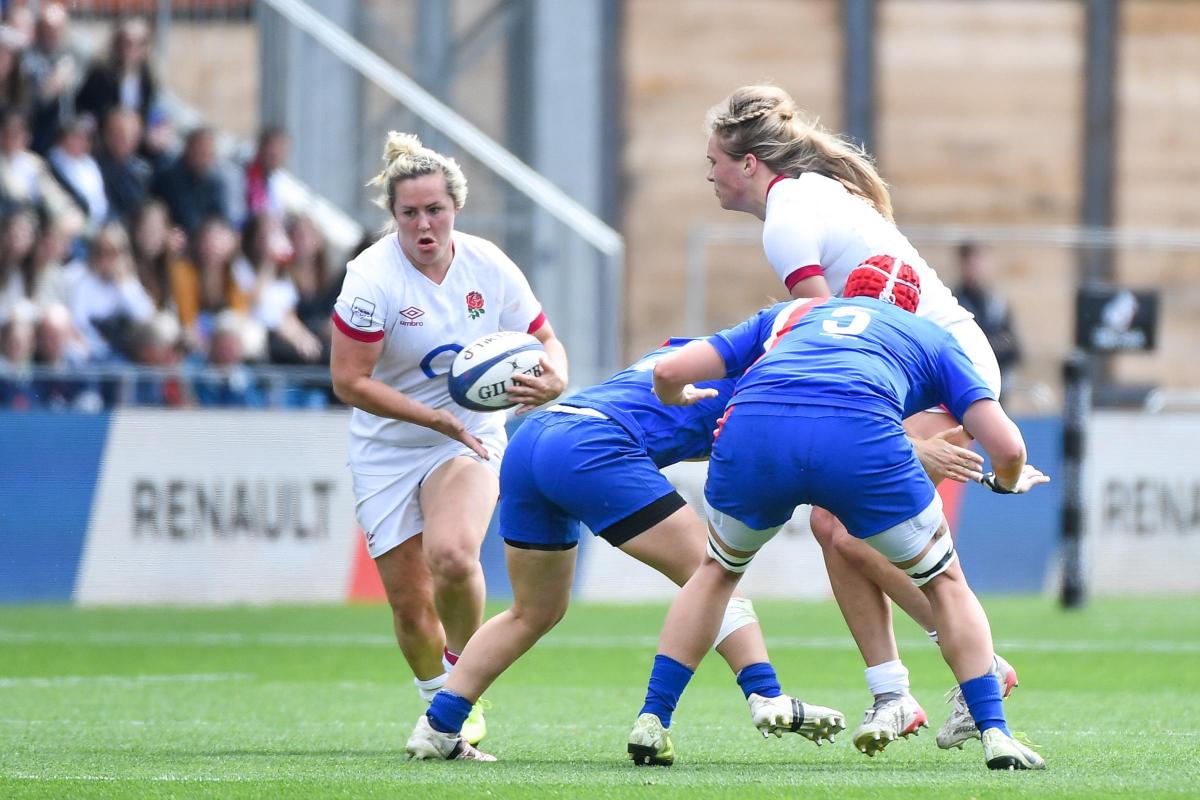 England's Marlie Packer in action during the TikTok Women's Six Nations match at the Stade Jean Dauger in Beyonne, France. Picture: PA Wire