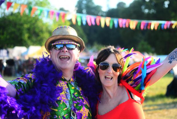 Chard & Ilminster News: Gary Major and Caroline Andrews at Shindig Festival on Saturday, May 28. Picture: Steve Richardson