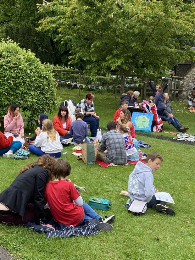 Chard & Ilminster News: Buckland St Mary School celebrating the Jubilee