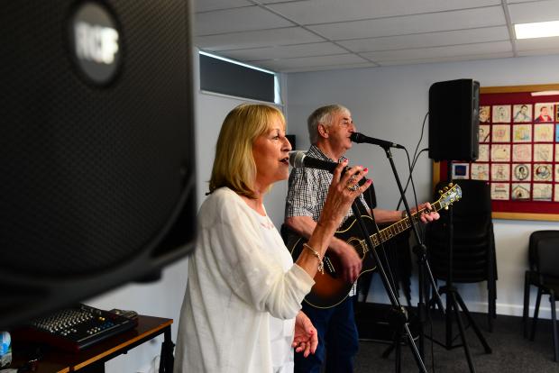 Chard & Ilminster News: Entertainment was provided by Katie and Ian Holland. Picture: Steve Richardson