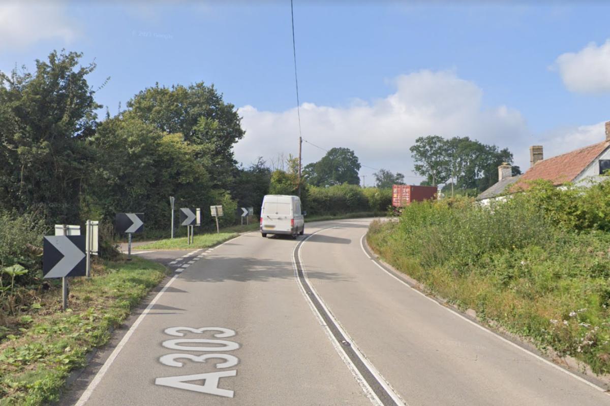 Traffic is stationary on the A303 heading westbound due to a broken-down lorry. Picture: Google Street View