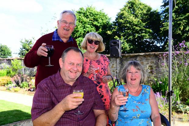 Chard & Ilminster News: Andy Kingston and Maggie Stacey (back) with Charles and Linda Jacobs.