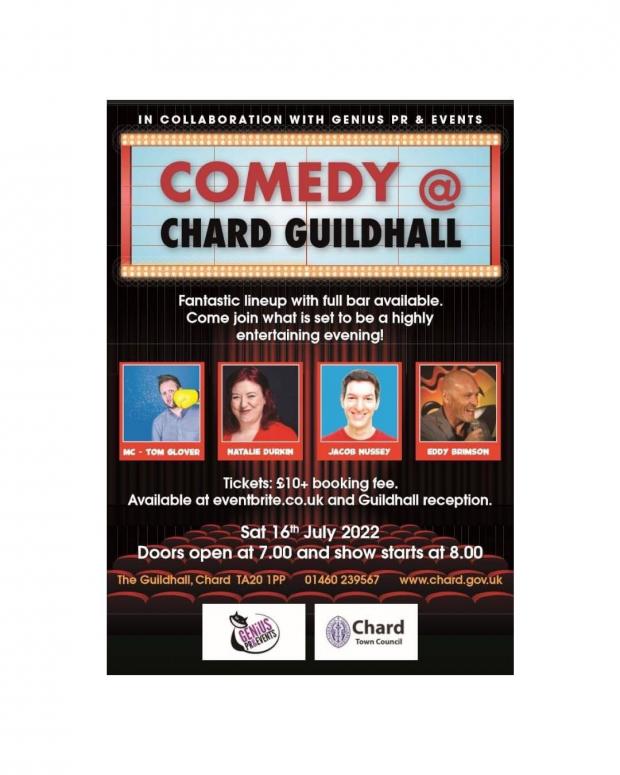 Chard & Ilminster News: Comedy nights at Chard Guildhall.