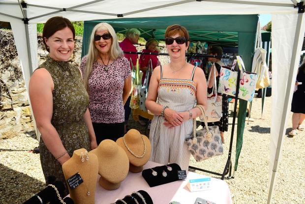 Chard & Ilminster News: Fay MacKenzie and Candy Avery from Alannah Jewellery with visitor Maggie Gosney