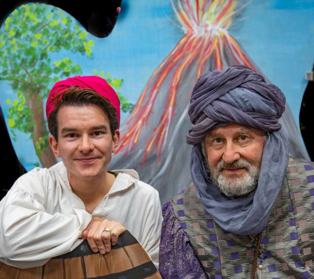 Chard & Ilminster News: Bob Corwin as old Sinbad and Ben Jordan as young Sinbad (Photo credit Andy Lee) 