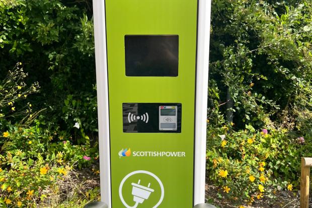 Chard & Ilminster News: A charging point in Chard (SSDC photo)