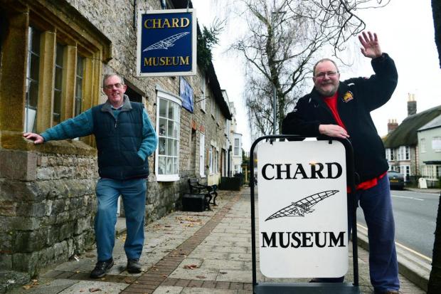 Chard Museum Vince Lean (left) and trustee Howard Bailey (right)