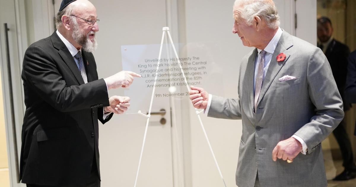 King thanked for 'loving kindness' in 'fractured world' at Kristallnacht event - Vimarsana News