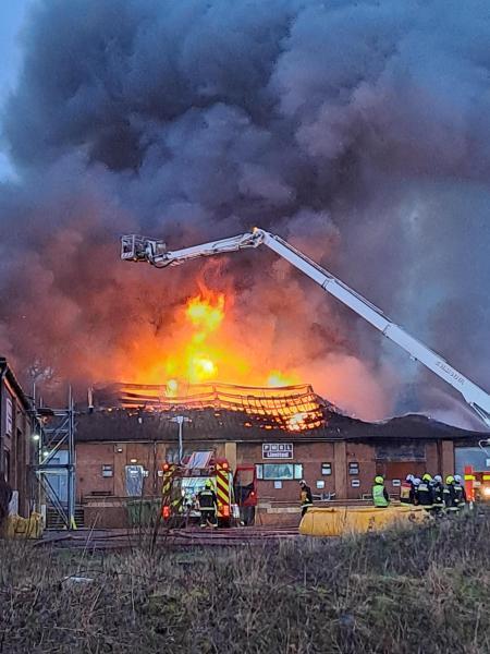 Chard & Ilminster News: The roof of the building was damaged and residents were asked to close doors and windows due to the smoke Chard & Ilminster News: The roof of the building was damaged and residents were asked to close doors and windows due to the smoke