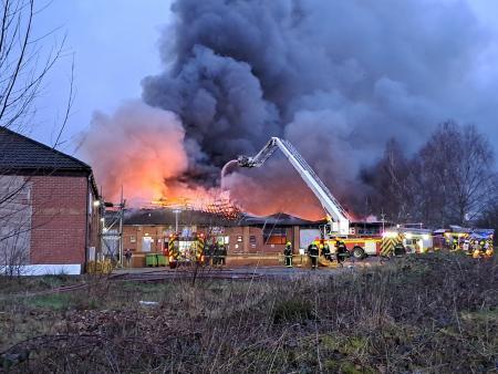 Chard & Ilminster News: Eight crews were called to tackle the blaze Chard & Ilminster News: Eight crews were called to tackle the blaze