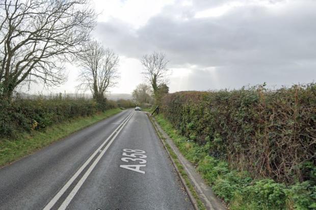 A stretch of the A358 near Chard is currently closed