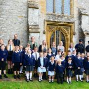 Pic 1 ; group of pupils, teachers and visitors
Pic 3 ; Archdeacon Simon of Taunton
Pic 4 ; Revd Phillip Butcher from the Parish Church of St Stephen's
Winsham Primary School has recently converted their status to become Winsham Church Primary
