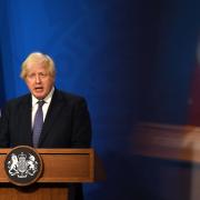 EASING RESTRICTIONS: Prime Minister Boris Johnson during the media briefing in Downing Street this week