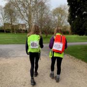 DETERMINED: Carina Hand and cousin Thea Grafton are walking four marathons to raise money for The Brain Tumour Charity