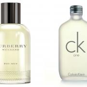 (Left) Burberry Weekend and (right) Calvin Klein CK One (The Fragrance Shop/Canva)