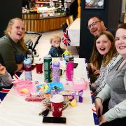 The Brown family at Chard Leisure Centre for the town's Big Jubilee Lunch. Picture: Steve Richardson