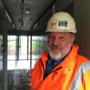 Councillor Henry Hobhouse inside one of the storage containers