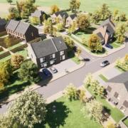 Artist's impression of the new homes in South Petherton