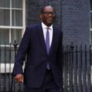 Newly installed Chancellor of the Exchequer Kwasi Kwarteng at Downing Street, London