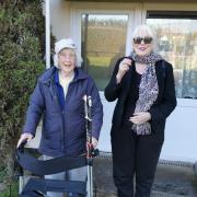 Dot with Age UK Somerset Befriending service volunteer Wendy.
