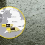 A yellow warning for rain has been issued across parts of southern England by the Met Office.