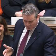 What are the pink and purple badges MPs are wearing at PMQs?