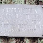 The plaque that commemorates Queen Victoria's Golden Jubilee