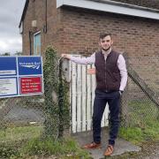 Cllr Connor Payne at the site of the proposed new Chard Parkway railway station. Picture: Connor Payne