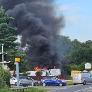 The vans fire tackled by Ilminster firefighters. Picture: Ilminster Fire Station