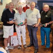 Winners of the Charity event, Roger Stone, Bob Barrow,  Ian Hildred & Doug Oliver.