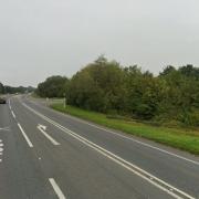 Officers closed the A358 near Cad Road this afternoon (December 6)