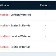 Crewkerne train cancellation announcements. Picture: South Western Railway