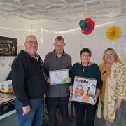 Chard Local Pantry receiving the FareShare South West Social Impact Award