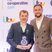 Connor and Chris Woakes at the awards ceremony