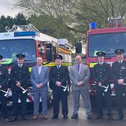 Chard firefighters celebrated the wedding of one of their colleagues