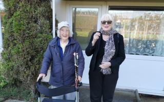 Dot with Age UK Somerset Befriending service volunteer Wendy.