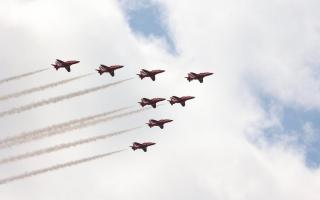 The Red Arrows will fly over Taunton in July