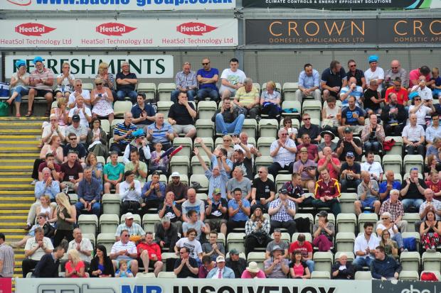 Chard & Ilminster News: Action from Worcestershire's Natwest T20 Blast cricket match against Northamptonshire at New Road.......Fans at the start of the match...Pic Jonathan Barry 10.6.16  231605930.