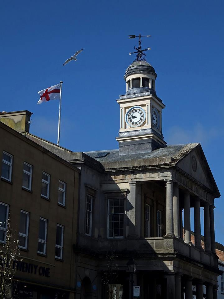 FLYING THE FLAG: Chard Guildhall on St George’s Day by Lewis Bates. PUBLISHED: April 5, 2017